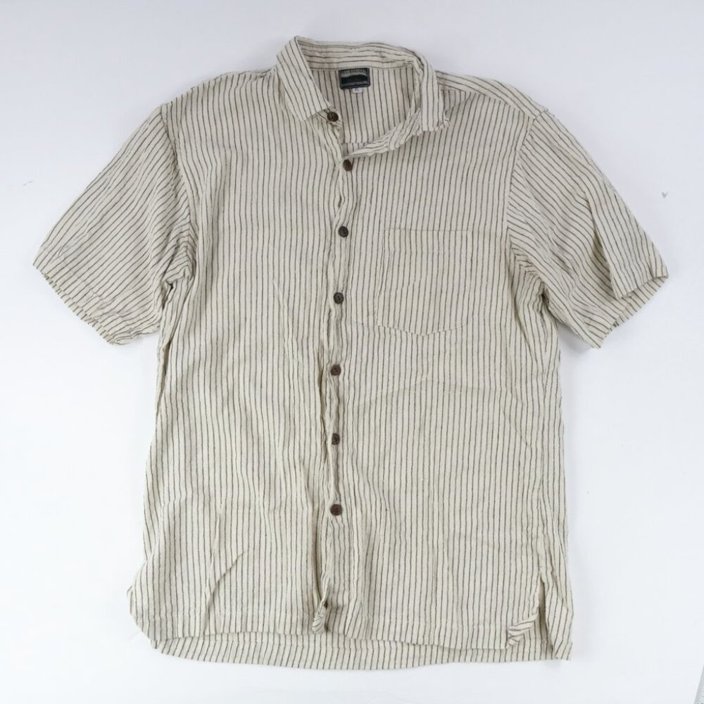 GANESH HIMAL Shirt Hand Made in Nepal *Mint* Men's Size XL 100% WOOL Striped